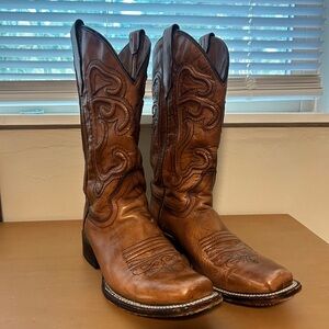 Circle G Brown Corded Boots- women’s western style boots
